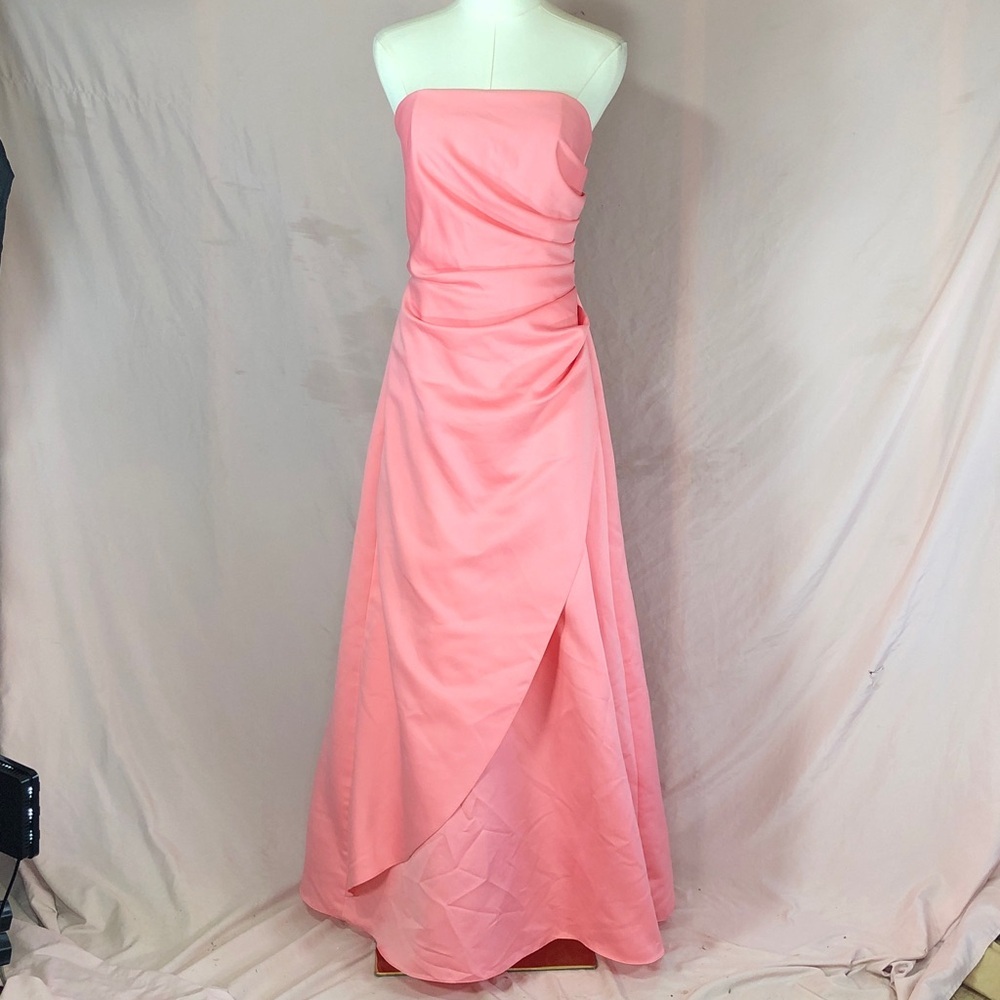 Prom Formal Strapless Pink Evening Gown Size 6 Medium